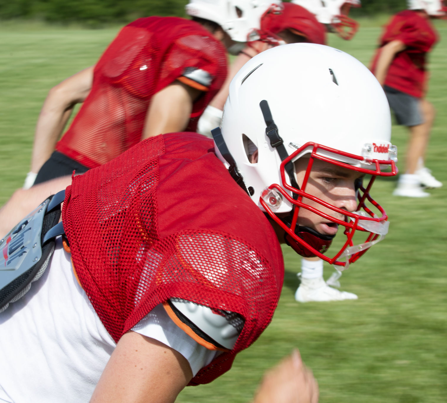 Crete football practice, 8.14